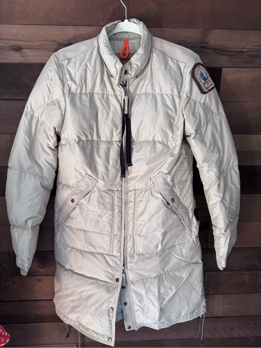 Parajumper Masterpiece Series Cream Quilted Parka Coat